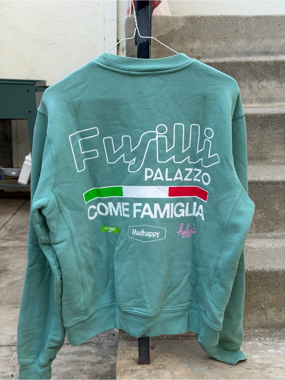 Jon & Vinny’s Madhappy Teal Green Spicy Fusilli Crewneck Sweatshirt